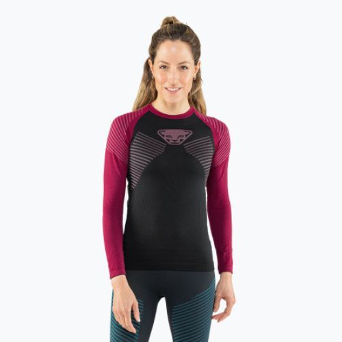DYNAFIT Speed Dryarn LS Damen Thermo-T-Shirt schwarz-rot 08-0000071057