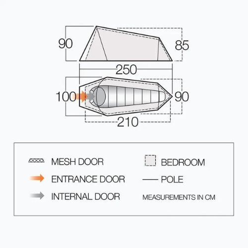 Vango Soul 100 grün TERSOUL T15077 1-Personen-Trekkingzelt