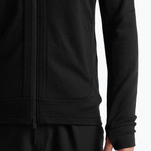 Icebreaker Herren Quantum III LS Zip Hood Trekking Sweatshirt schwarz IB0A59JX0011