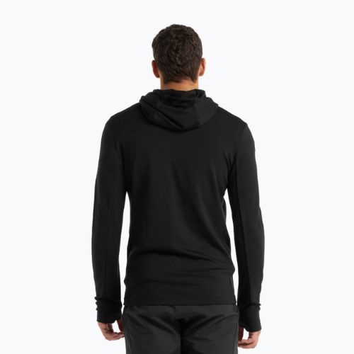 Icebreaker Herren Quantum III LS Zip Hood Trekking Sweatshirt schwarz IB0A59JX0011