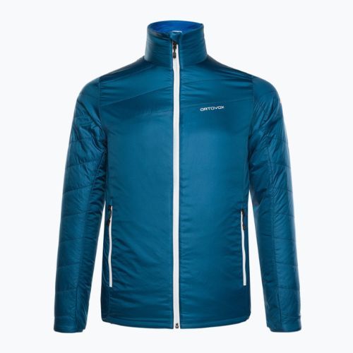 Herren Ortovox Swisswool Piz Boval Hybridjacke blau wendbar 6114100041