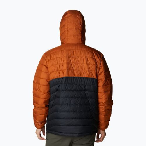 Columbia Powder Lite Anorak Herren Daunenjacke orange und schwarz