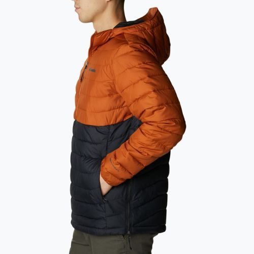 Columbia Powder Lite Anorak Herren Daunenjacke orange und schwarz