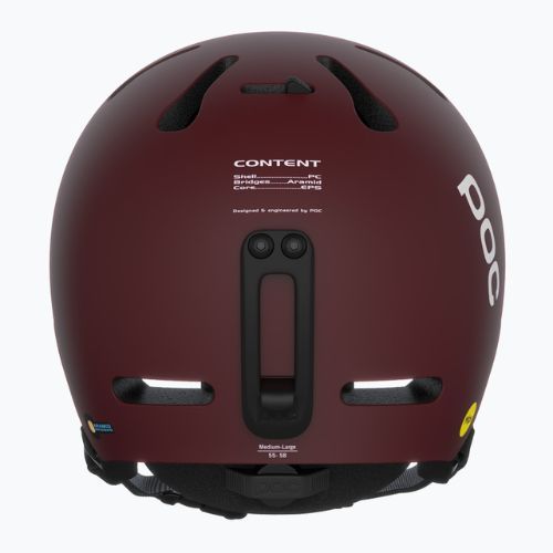 Skihelm POC Fornix MIPS garnet red matt