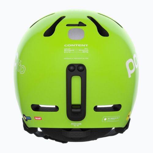 Skihelme für Kinder POC POCito Fornix MIPS fluorescent yellow/green