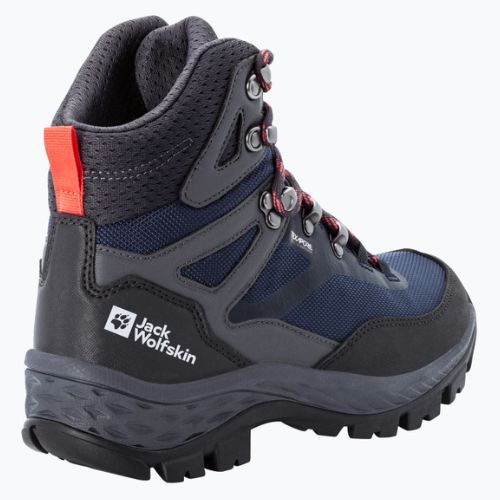 Jack Wolfskin Damen-Trekkingstiefel Rebellion Guide Texapore Mid schwarz-blau 4053801