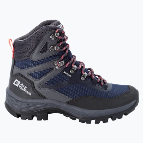 Jack Wolfskin Damen-Trekkingstiefel Rebellion Guide Texapore Mid schwarz-blau 4053801
