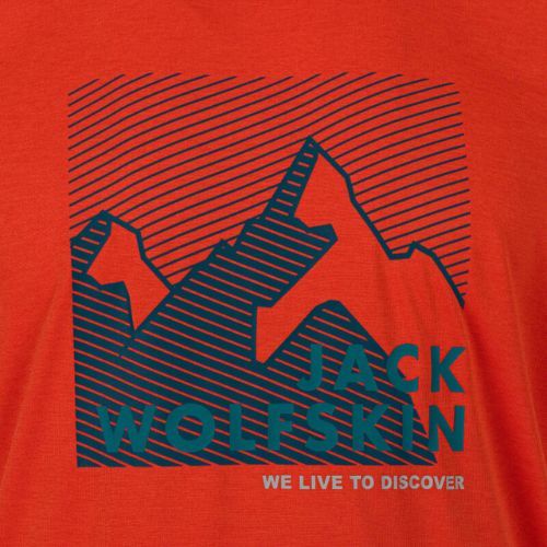 Jack Wolfskin Herren-Trekking-T-Shirt Wandern Grafik orange 1808761_3017