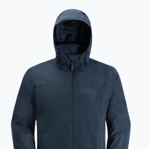 Jack Wolfskin Herren Regenjacke Taubenberg navy blau 1115311_1010_006
