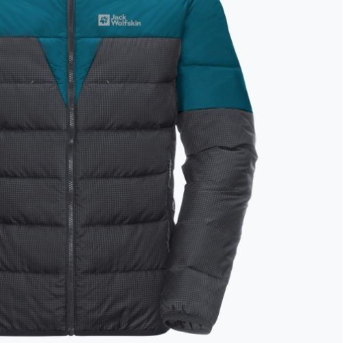 Jack Wolfskin Herren Daunenjacke Dna Tundra Down Hoody schwarz-blau 1206612_4133_006