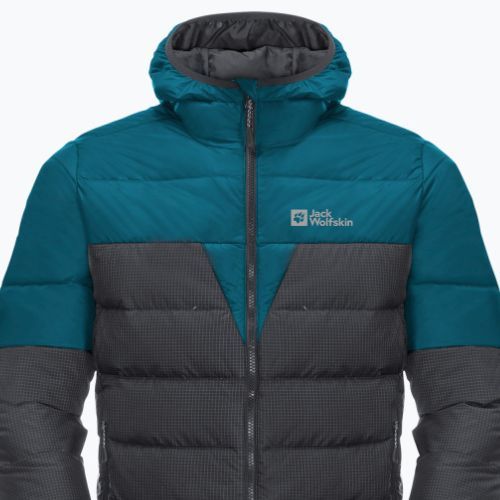 Jack Wolfskin Herren Daunenjacke Dna Tundra Down Hoody schwarz-blau 1206612_4133_006