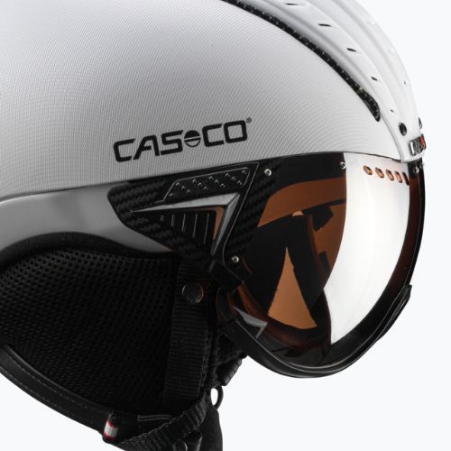 CASCO Skihelm SP-2 Carbonic Visor weiß 07.3737