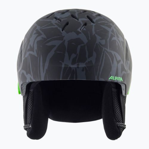 Skihelme für Kinder Alpina Pizi black/green camo matt