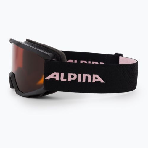 Skibrille für Kinder Alpina Piney black/rose matt/orange