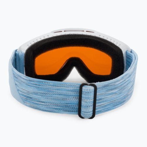 Skibrille für Kinder Alpina Piney white/skyblue matt/orange