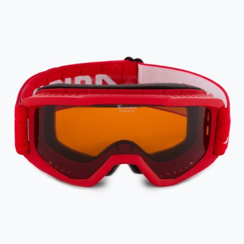 Skibrille für Kinder Alpina Piney red matt/orange