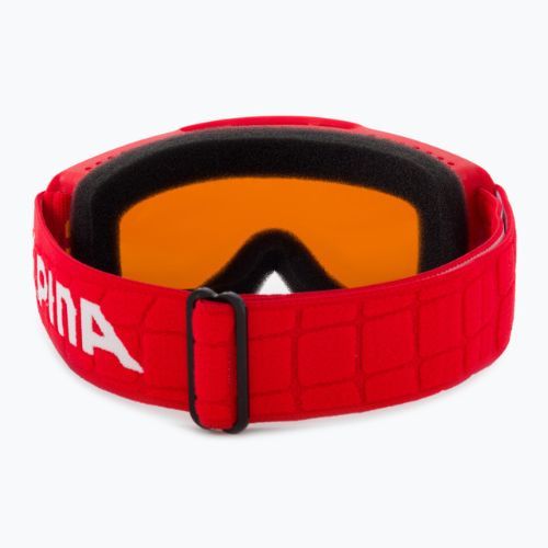 Skibrille für Kinder Alpina Piney red matt/orange