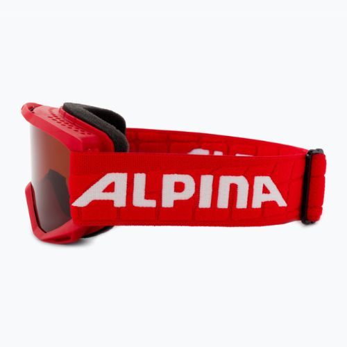 Skibrille für Kinder Alpina Piney red matt/orange