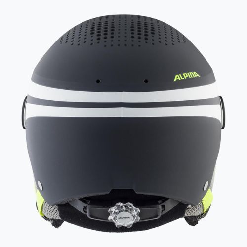 Skihelme für Kinder Alpina Zupo Visor Q-Lite charcoal/neon matt