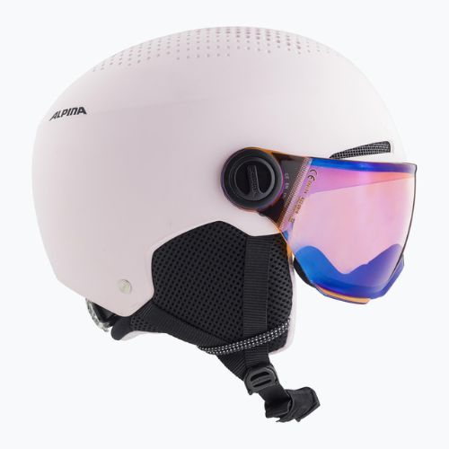 Skihelme für Kinder Alpina Zupo Visor Q-Lite rose matt