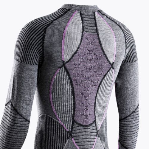 Damen Thermo-T-Shirt X-Bionic Apani 4.0 Merino grau/violett APWT06W19W