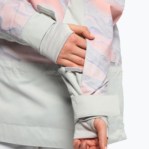 Snowboardjacke für Frauen ROXY Chloe Kim Overhead 2021 gray violet marble