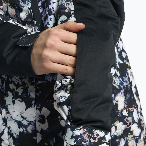 Snowboardjacke für Frauen ROXY Jetty Block 2021 true black black flowers