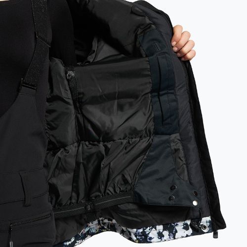 Snowboardjacke für Frauen ROXY Jetty Block 2021 true black black flowers