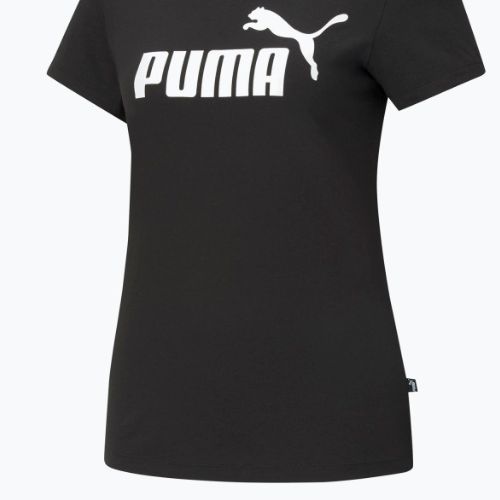 Damen Trainings-T-Shirt PUMA ESS Logo Tee schwarz 586774_01
