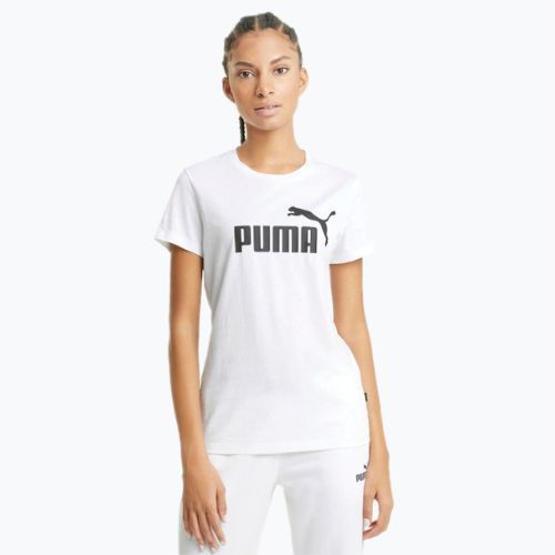 Damen Trainings-T-Shirt PUMA ESS Logo Tee weiß 586774_02