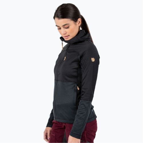 Damen-Trekking-Sweatshirt Fjällräven Abisko Trail Fleece schwarz F89589