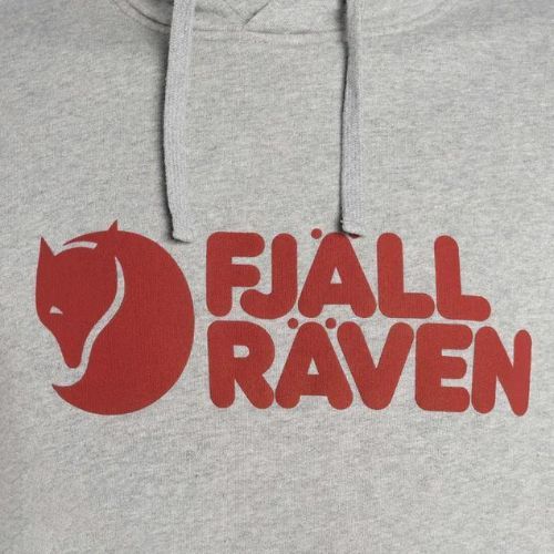 Herren Fjällräven Logo Hoodie grau F84144