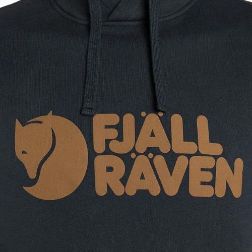 Herren Fjällräven Logo Hoodie navy blau F84144