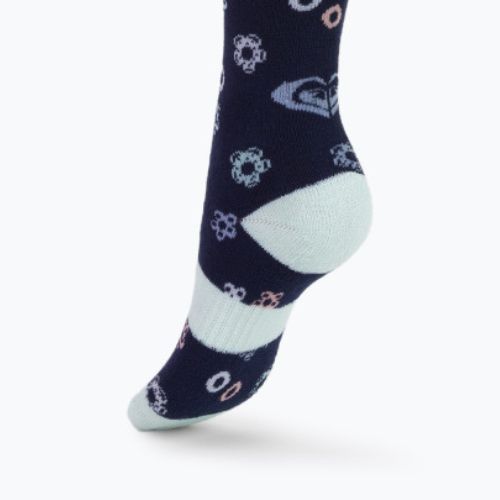 Snowboard-Socken für Kinder ROXY Frosty 2021 medieval blue neo logo