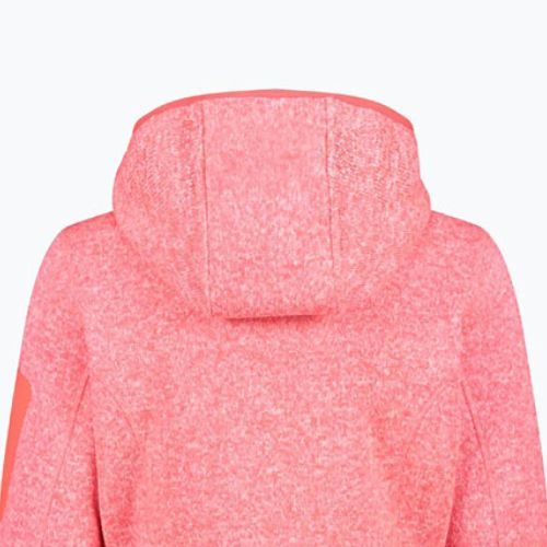 Damen Fleece-Sweatshirt CMP Red Fluo/Bianco 3H19826/7CM