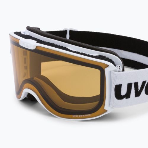 Skibrille UVEX Skyper P white mat/polavision brown/clear 55//444/13