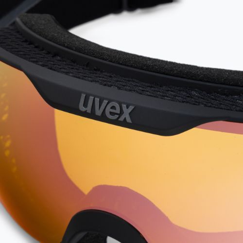 Skibrille UVEX Downhill 2 S black mat/mirror rose colorvision yellow 55//447/243