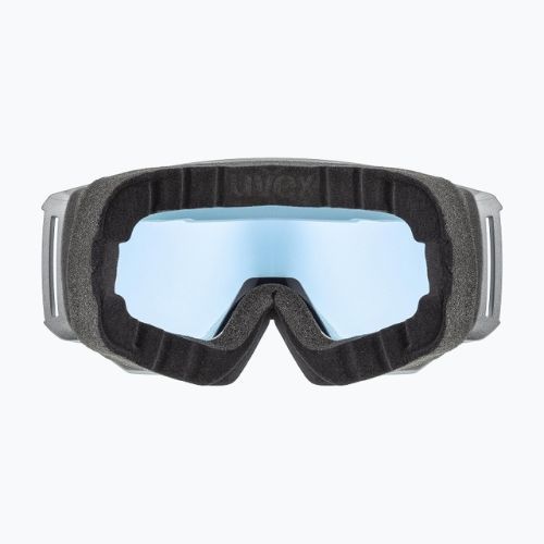 Skibrille UVEX Athletic FM rhino mat/mirror silver blue 55//52/523