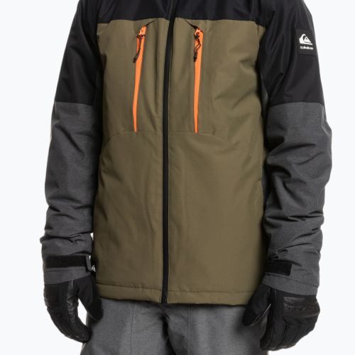 Snowboardjacke Herren Quiksilver Mission Plus schwarz-grün EQYTJ3371