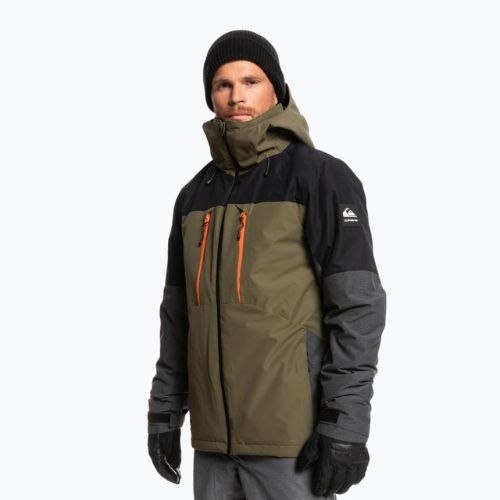 Snowboardjacke Herren Quiksilver Mission Plus schwarz-grün EQYTJ3371
