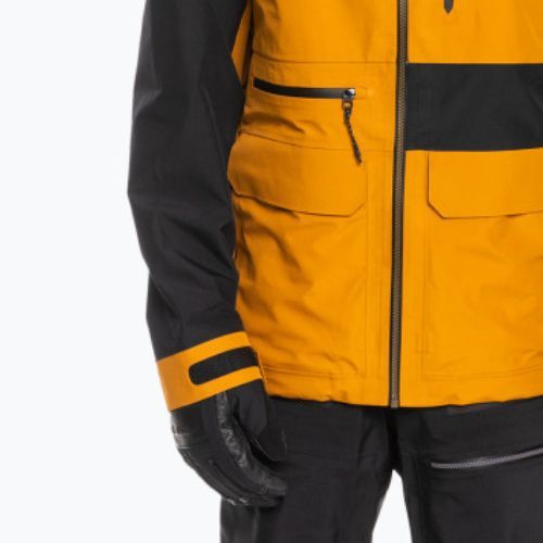 Snowboardjacke Herren Quiksilver Hlpro S Carlson 3l Gore-Tex gelb-schwarz EQYTJ3383