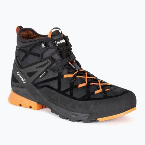 Trekkingschuhe Herren AKU Rock Dfs Mid GTX schwarz-orange 718-18