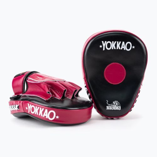 Trainingsschild YOKKAO Focus Mitts Open schwarz-rot FYML-18