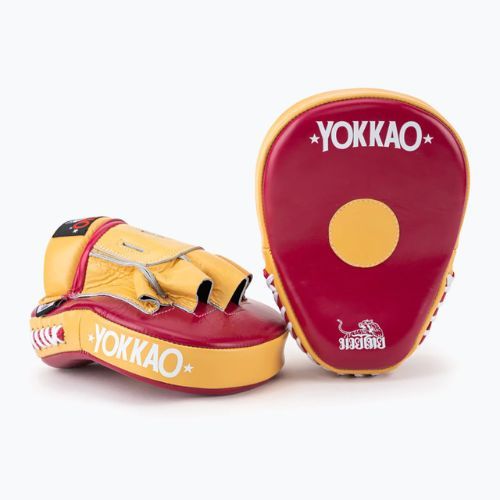 Trainingsschild YOKKAO Focus Mitts Open rot-gelb FYML-21