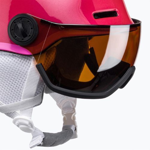 Skihelm Kinder Salomon Grom Visor S2 rosa L399162