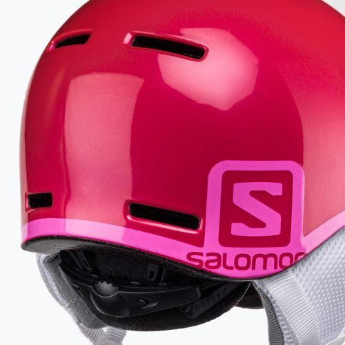 Skihelm Kinder Salomon Grom Visor S2 rosa L399162