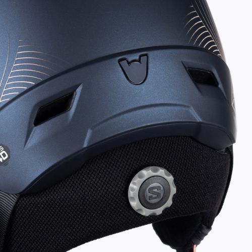 Skihelm Damen Salomon Icon LT Visor Photo Sigma S1-S3 dunkelblau L415298