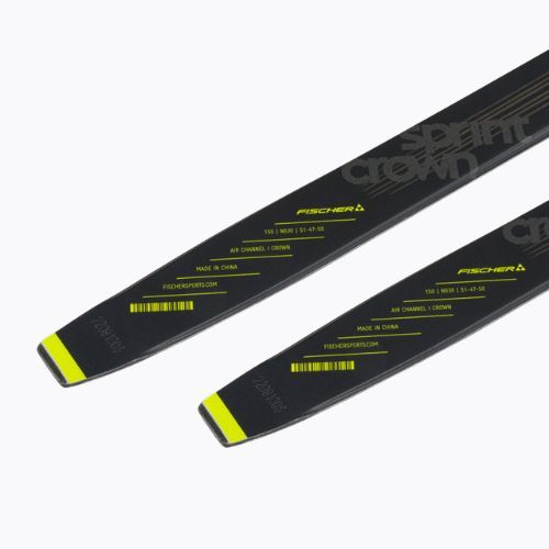 Langlaufski Kinder Fischer Sprint Crown + Tour Step-In schwarz-gelb NP6319V