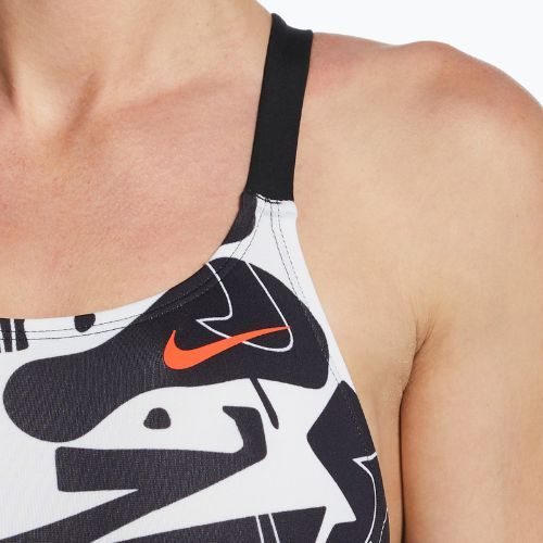 Nike Multiple Print Fastback Damen-Badeanzug einteilig schwarz NESSC050-001