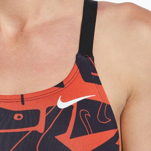 Einteiliger Damen-Badeanzug Nike Multiple Print Fastback orange NESSC050-631